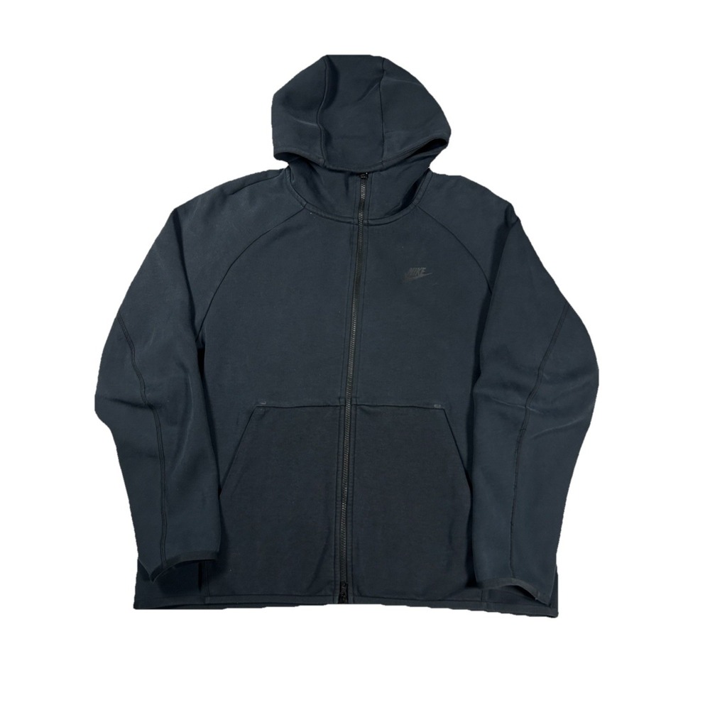 Nike Tech Fleece Hoodie Mens XL Black Windrunner Full Zip Sleeve Pocket Repair